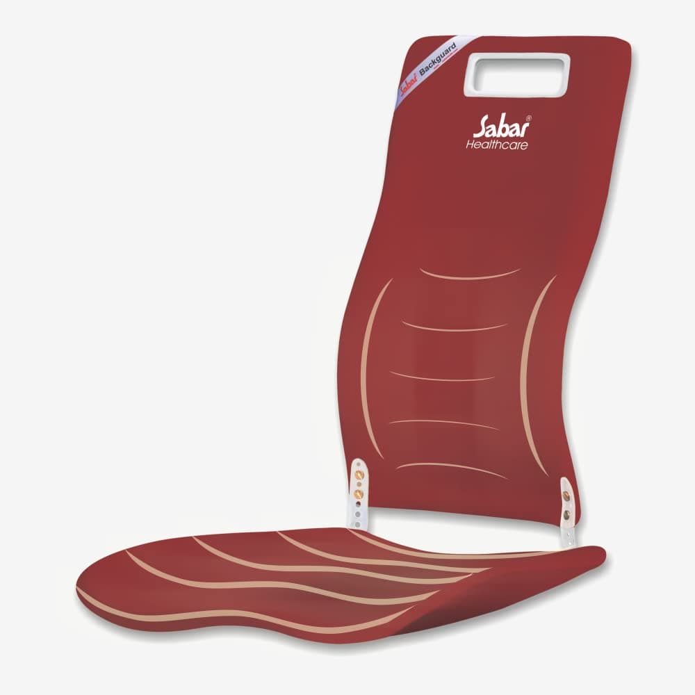 Orthopaedic & Ergonomic Lumbar Back Support Add-on Seat BACKGUARD™ 3090XC for Office Chair & Car Seat | Adjustable Backrest with Hip Support for Pelvic Stability & Posture Correction (Maroon)