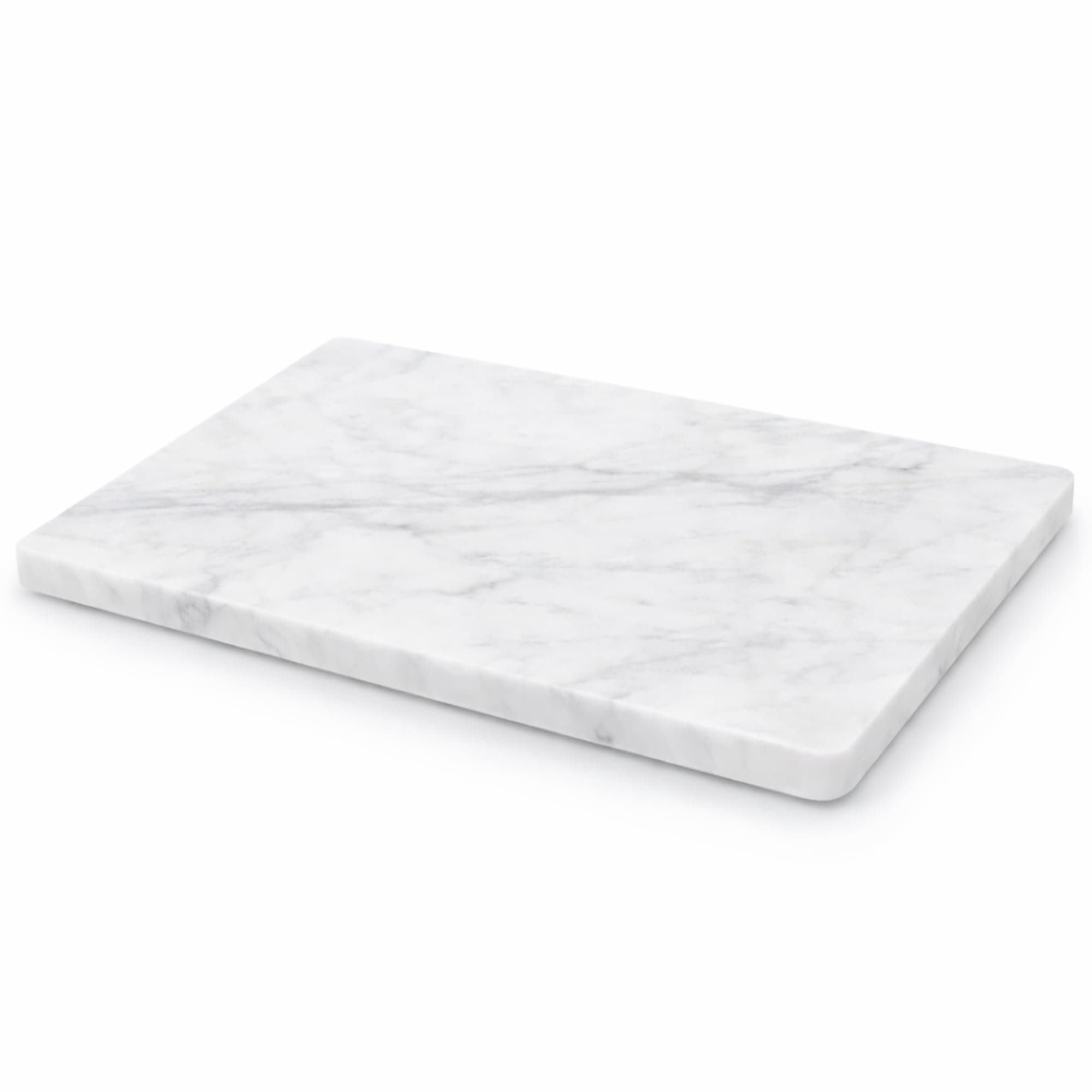 KC KULLICRAFT 8×12 Inches White Marble Cheese & Charcuterie Serving Board – Natural Marble Cutting Board & Pastry Slab with Non‑Slip Feet – Premium Stone Kitchen Tray Gift.