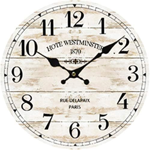 Farmhouse Style Wall Clocks Large Decorative Silent Non-Ticking Wood Clock for Women 16 Inches