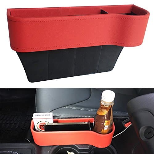 Aukmak Console Side Pocket, Car Seat Gap Catcher, Gap Filler Organizer and Cup Holder