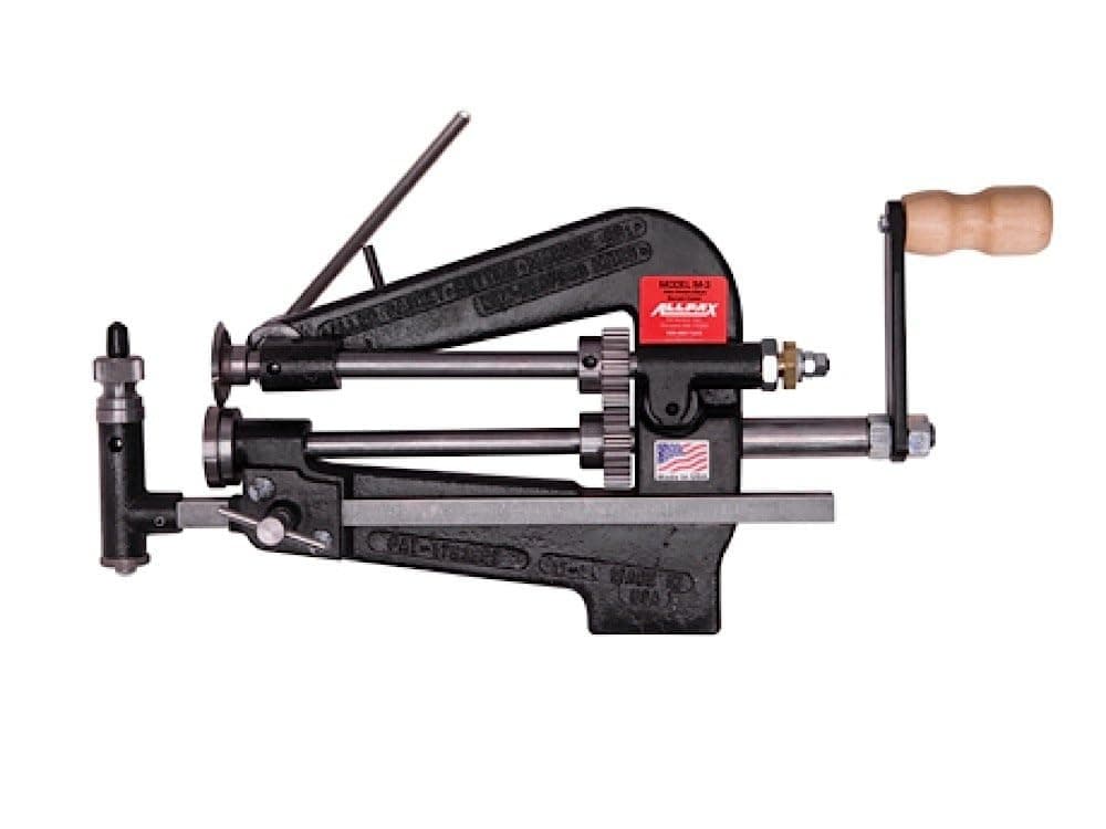 Allpax Standard Gasket Cutter, M3 Rotary-Style, Mounted or Clamps to Angle Iron, Crank Operated, for Non-Metallic Materials up to 1/4" Thick (AX7000)