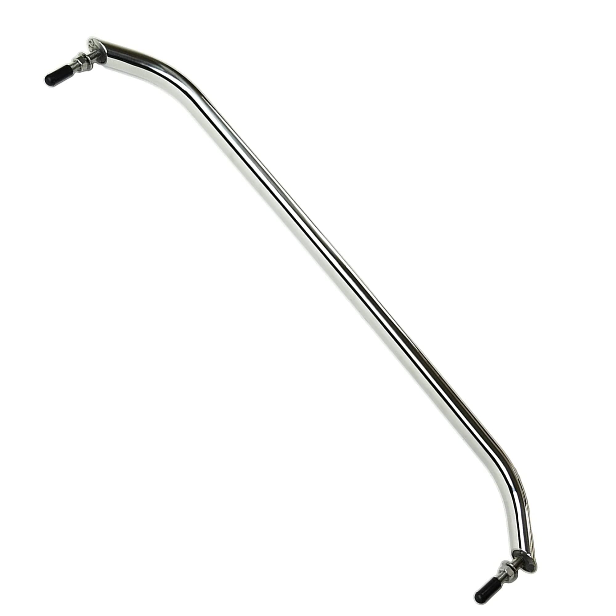 MARINE CITY Oval Tube Boat Handle Grab Bar Mount Handrail with Flange and Studs, Marine-Grade Stainless Steel for Yachts, RVs, and Boats