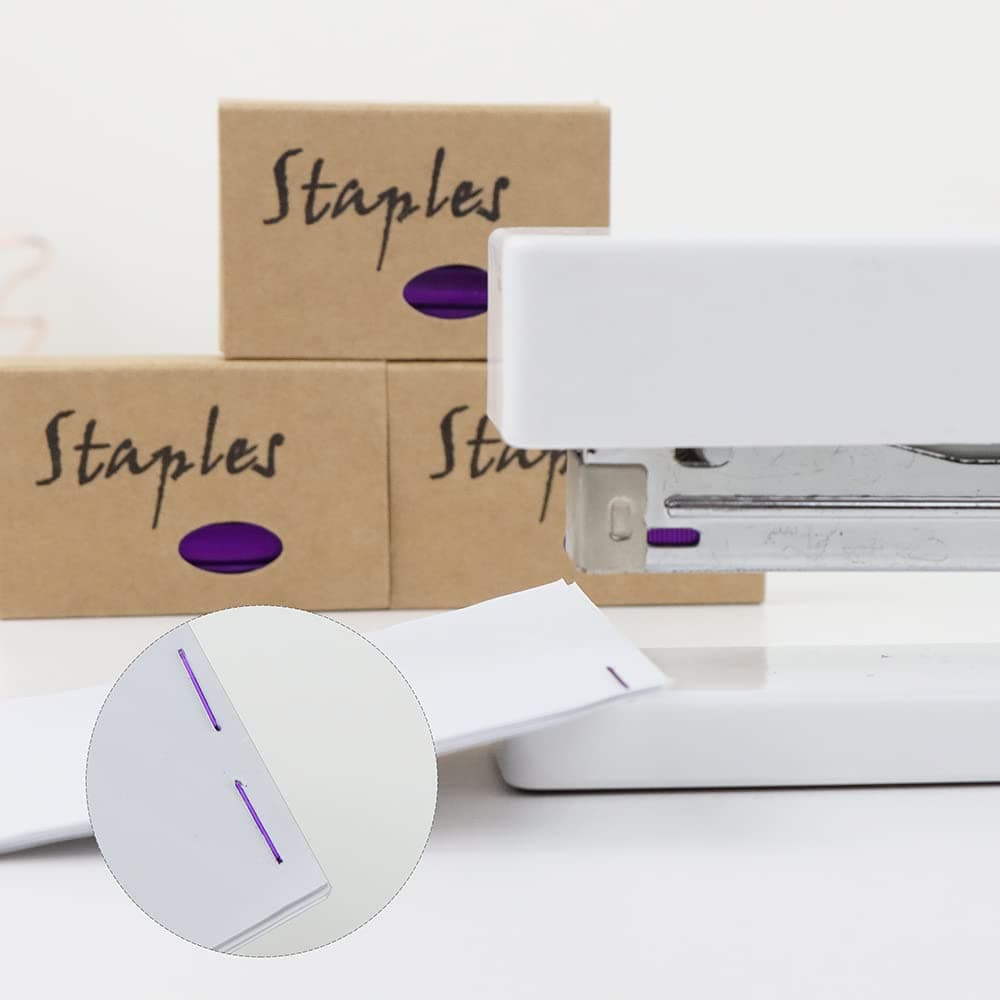 Purple 26/6 Standard Staple Set 12mm Width 1000/Box 6 Boxes/Pack 6000 Count Staples for Office School Home Stapler Stapling Refills (6 Boxes Purple)