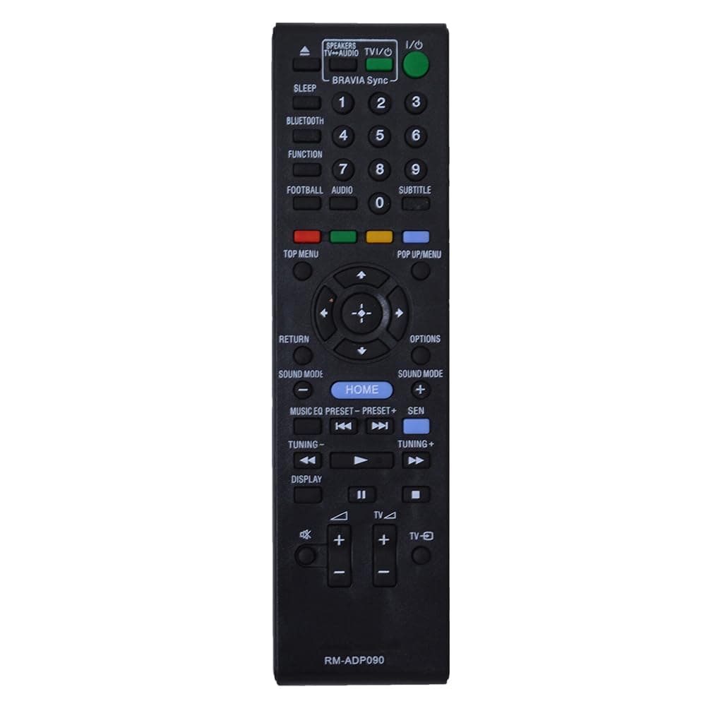 HT 87 RM-ADP090 Compatible Remote Control for Original Sony Blu-ray Disc DVD Home Theatre System BDV-E6100 BDV-E4100 BDV-E3100 BDV-E2100 BDVE6100 BDVE4100 BDVE3100 BDVE2100 RMADP090