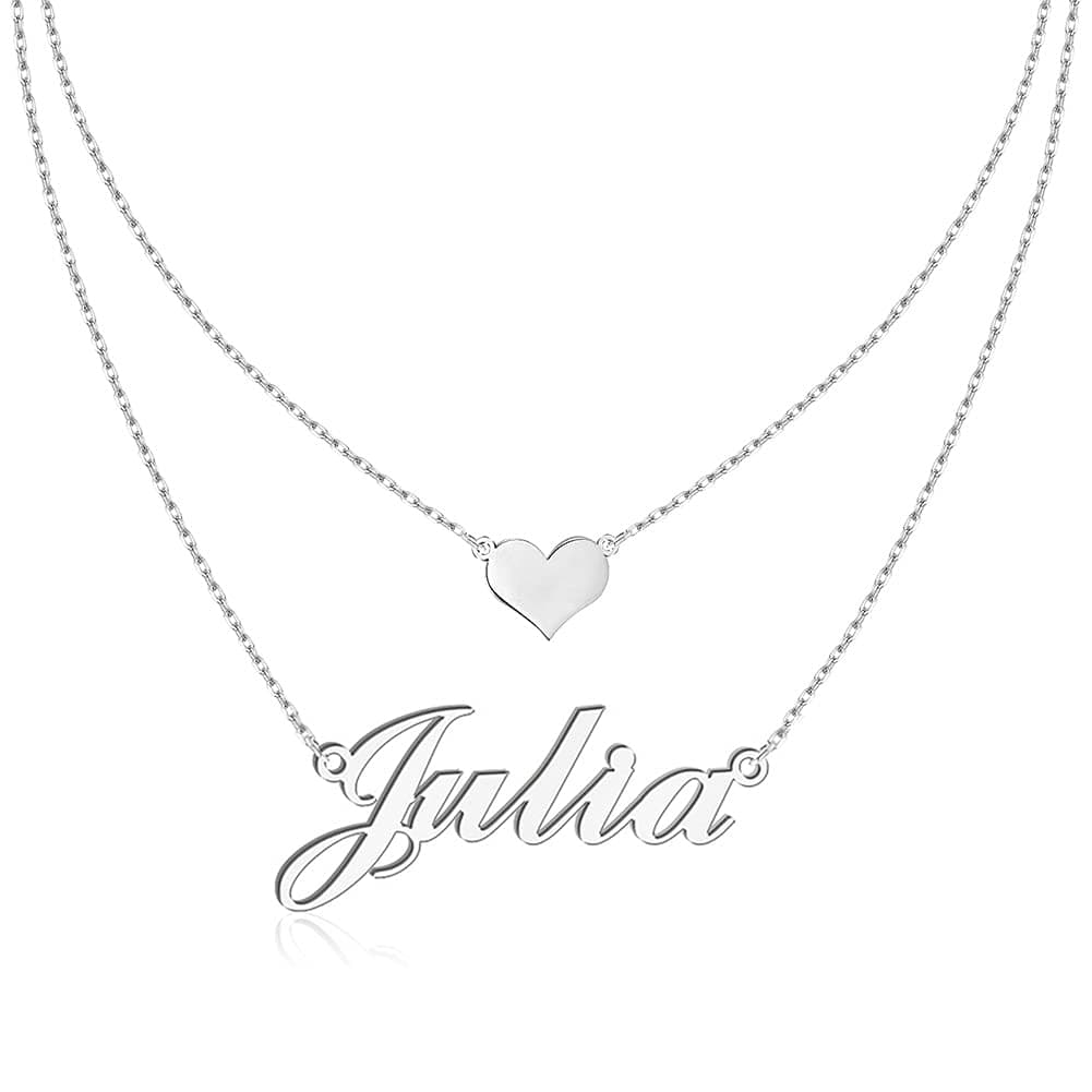 DayOfSheCustom Name Necklace for Girlfriend Gifts, 18K Gold Plated Layered Names Necklace Personalized Gifts for Wife Mother