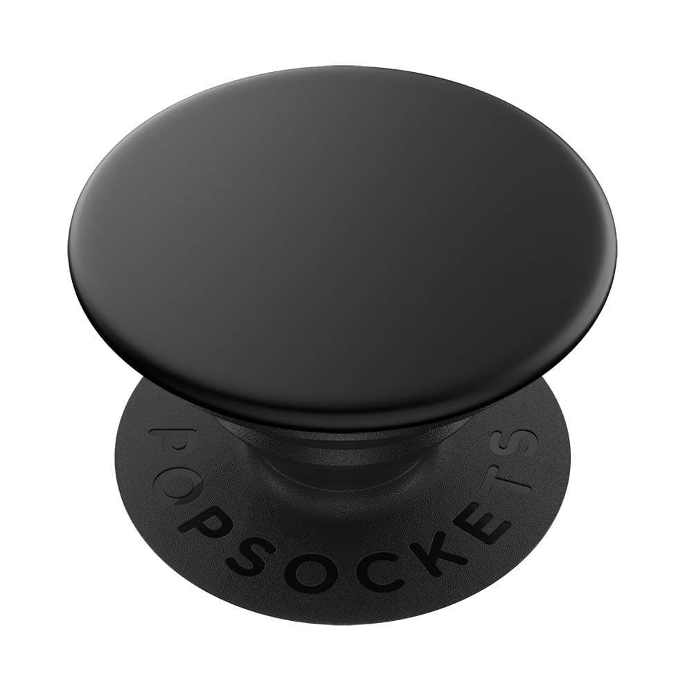 PopSockets PopSockets: PopGrip Expanding Stand and Grip with a Swappable Top for Phones & Tablets - Black Aluminum
