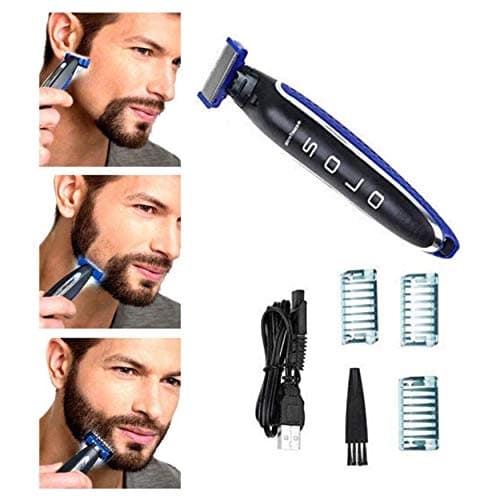 OneBlade Face + Advanced Hybrid Electric Trimmer and Shaver Rechargeable Razor for Men