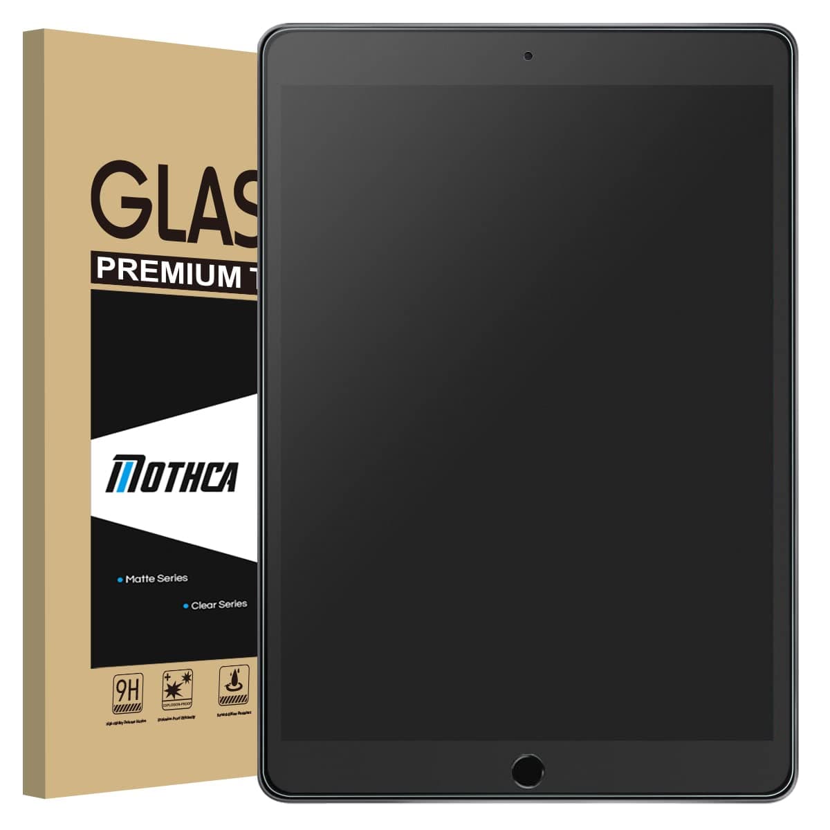 Mothca Matte Glass Screen Protector for iPad Air 3(2019) 10.5-inch & iPad Pro 10.5"(2017)[NOT Privacy] Anti-Glare & Anti-Fingerprint No Dazzling 9H Hardness Tempered Glass Film, Smooth as Silk