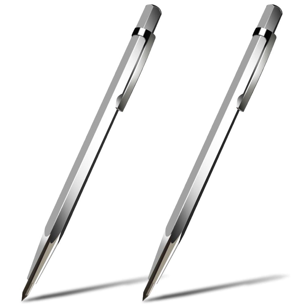 Tungsten Carbide Tip Scriber Marking Engraving Pen for Stainless Steel, Ceramics and Glass Carving (Silver)