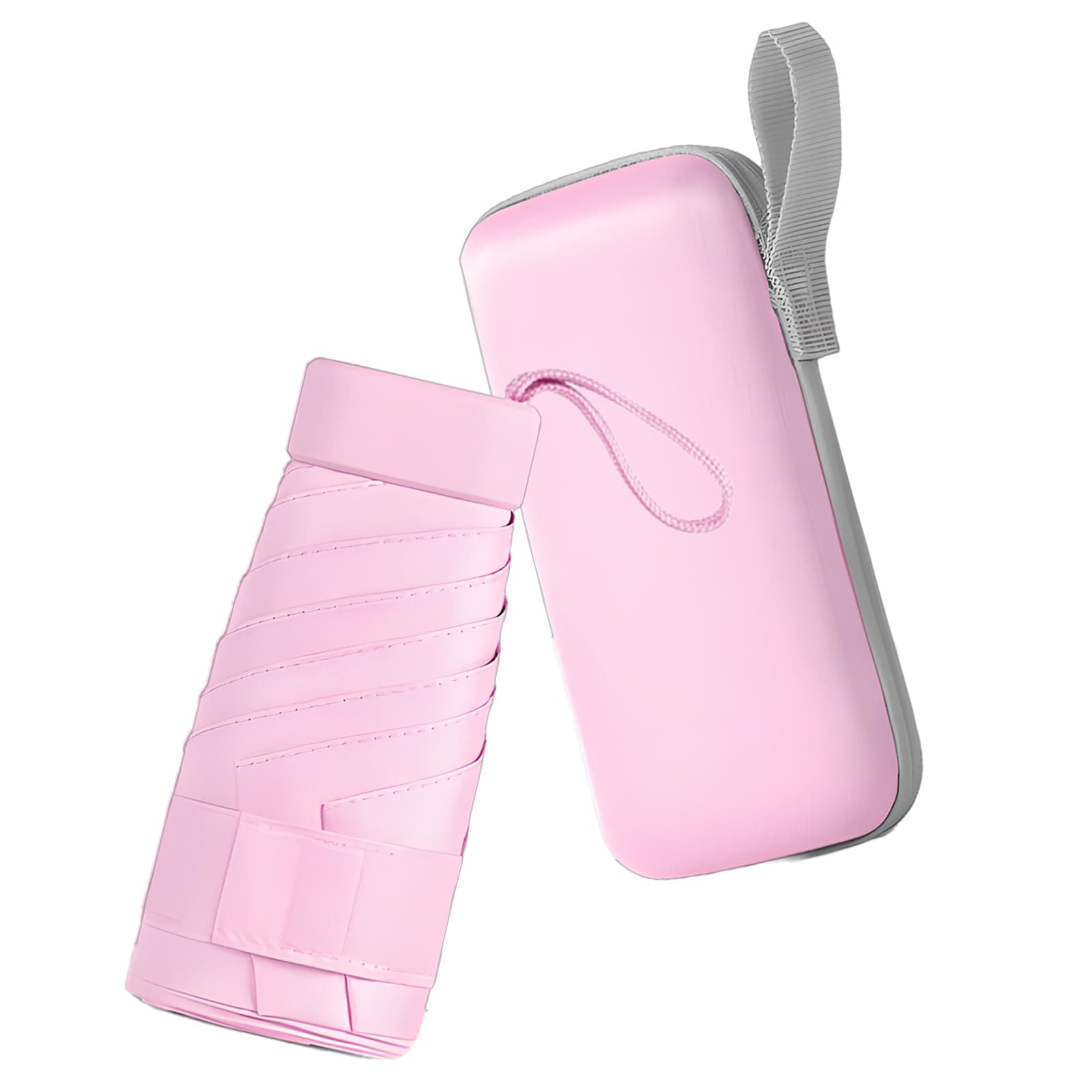 OXNSHEJWMini Folding Travel Umbrella, Windproof Strong, UV Protection, 6 Ribs, Pocket Umbrella with Capsule Case for Women, Men, Girls