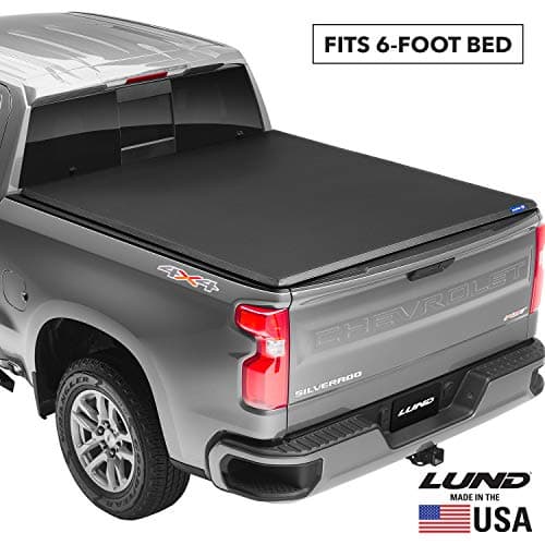 Lund Genesis Tri-Fold Soft Folding Truck Bed Tonneau Cover | 95085 | Fits 2005 - 2015 Toyota Tacoma 6' 2" Bed (73.5")
