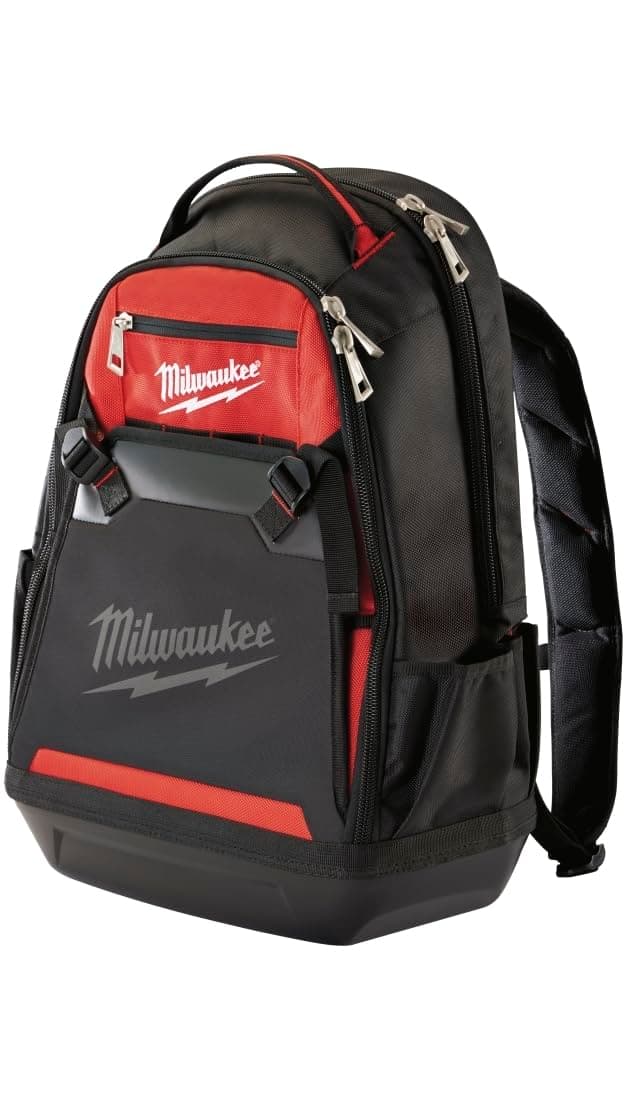 Milwaukee 48-22-8200 1680 Denier 35 Pocket Jobsite Backpack w/ Laptop Sleeve and Molded Plastic Base