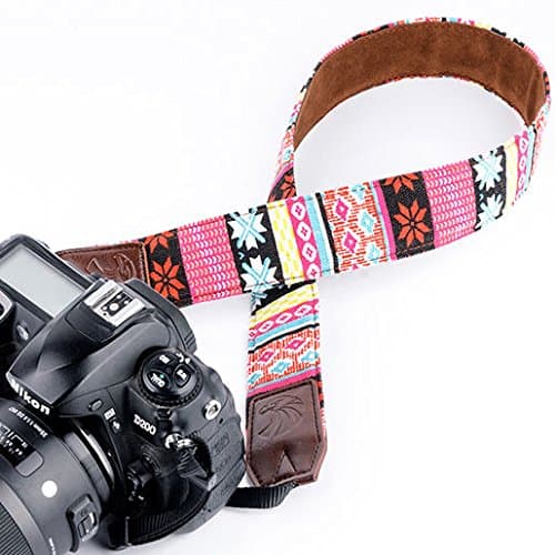 Scott ALlah Design - Aztec Pink Fashion Camera Shoulder Strap DSLR Camera Neck Strap Belt for All Type Camera All Brand (Nikon Canon Sony Olympus Samsung Pentax etc) (RoH 23793)