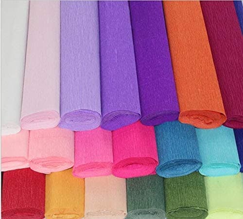 Ditya Crafts Crepe Paper Rolls for Art and Craft, Decoration (Multicolor, Set of 05)