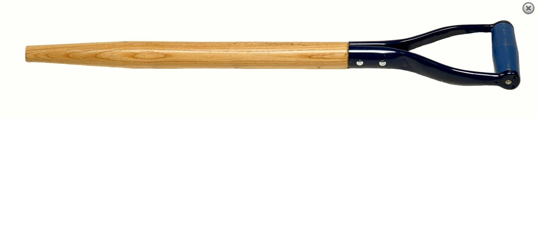 Link Handles 66820 Closed Back Solid Shank Handle, 5-1/2" Chuck, Clear Finish, Steel D-Grip, 1-1/2" Diameter x 30" Length