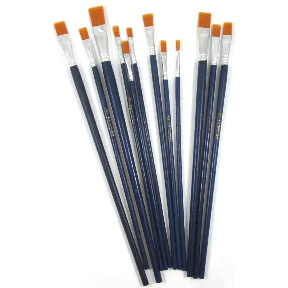 24 Pc Artist Paint Brush Set Watercolor Acrylic Painting Pointed Brushes Crafts
