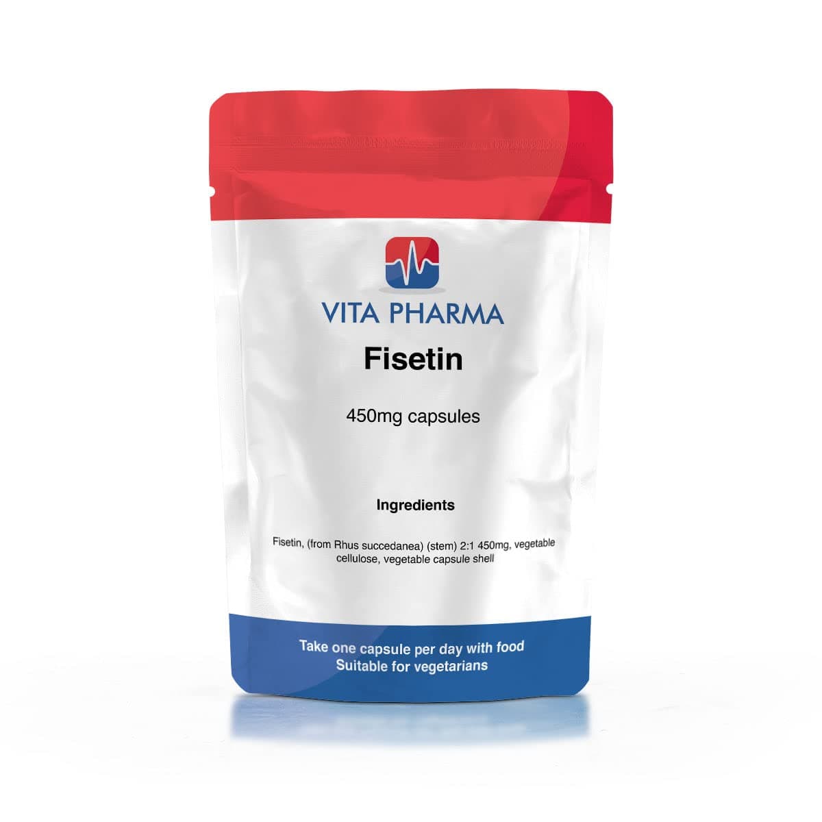 Fisetin high Strength 450MG, 240 Capsules, 8 Months Supply, take one a Day, VITA PHARMA, Made in The UK, Order Today