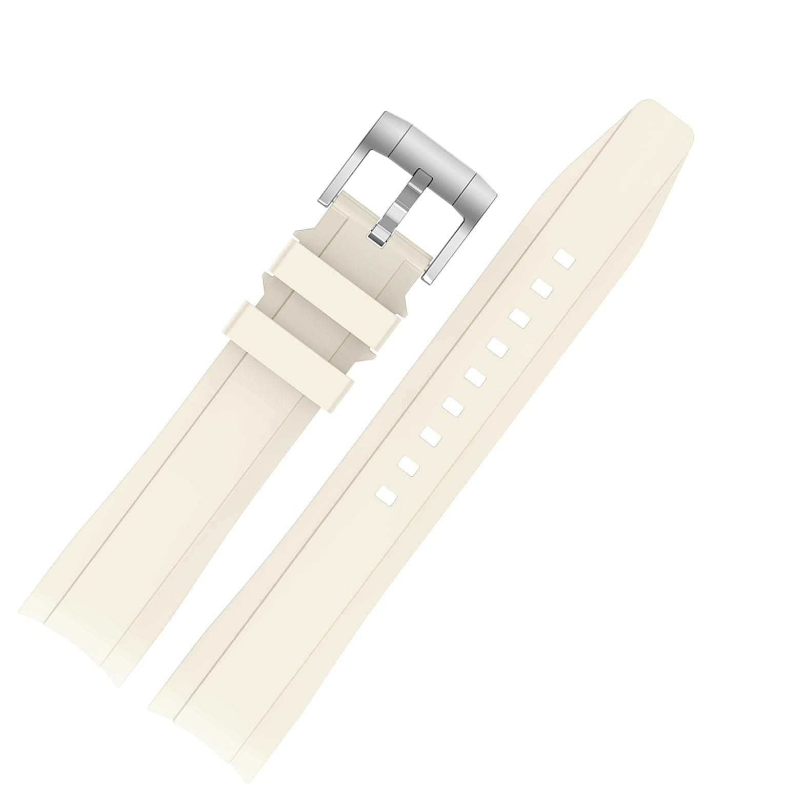 Bands for moon watch Watch, 20mm Curved No Gap Silicone Strap Compatible with X moon watch Speedmaster for Women Men