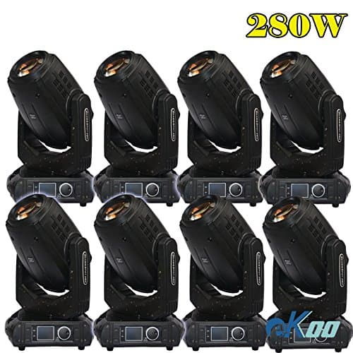 8 Units！EKOO 280W Led Spot Beam Wash Moving Heads Stage Lighting DJ Disco Wed Party American