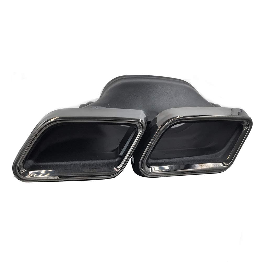304 Stainless Steel Rear Bumper Mounted Tail Exhaust Pipe Muffler Tips for Mercedes-benz C W205 C250 C300 C350 2012 2013 2014 2015(with C63 AMG diffuser)