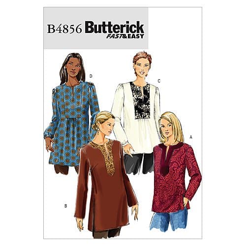 BUTTERICK PATTERNS B4856 Misses' Top and Tunic, Size Y (XSM-SML-MED)