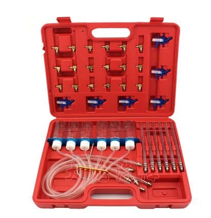 CARVS Common Rail Diesel Injector Flow Meter With 24 Adaptors Fuel Line Test Tester Diagnostic/ Diagnosis Tool Set