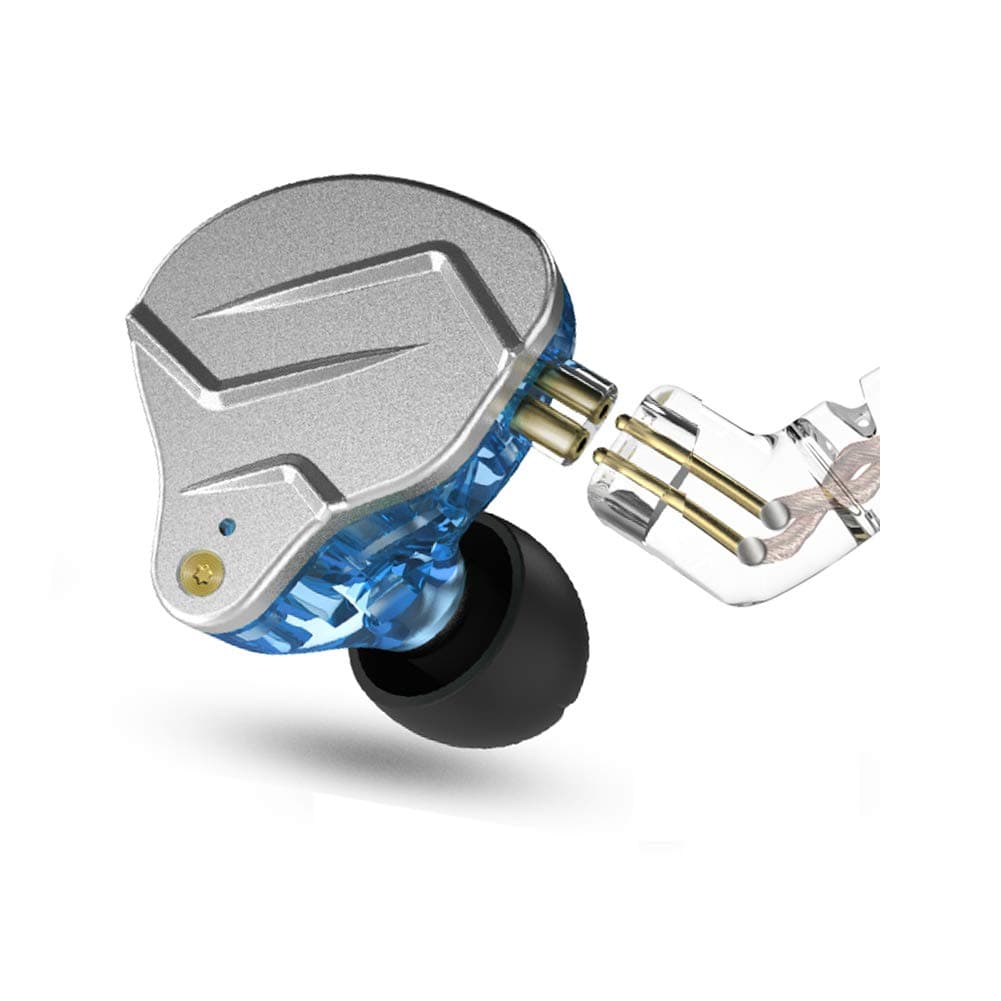 KZ ZSN Pro CCZ MC01 Headphone High Fidelity in Ear Monitor with 1 Balanced Armature and 1 Dynamic Driver Upgrade IEM with 0.75mm 2 Pin Cable (ZSN Pro NO MIC, Blue)…