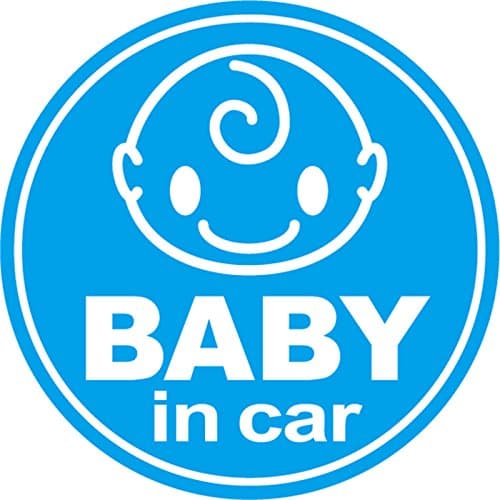 baby in car bright Round Blue mgba-1004-b