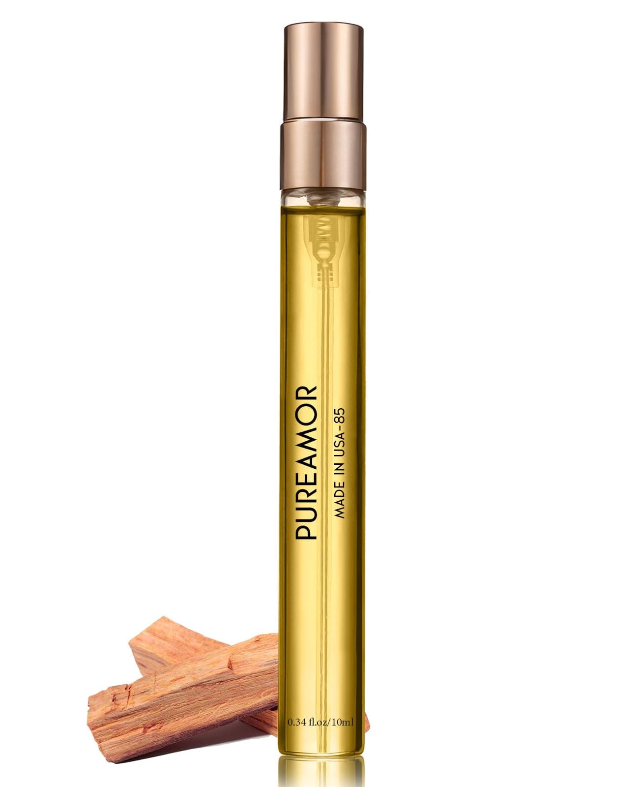 PUREAMOR Pheromones Cologne for Women & Men, Note of Vanilla, Musk, Smoky Wood Perfume, Long lasting Mini Perfume Oil, Enhanced Fragrance Travel Size Pheromone Perfume Spray, Made in USA (Palo Santo)