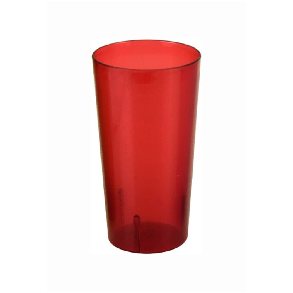 SET OF 12 CUPS 32 OZ TUMBLER, POLYCARBONATE CUP RED UNBREAKABLE BAR SAFE DURABLE RELIABLE RESTAURANT DINER BAR GLASS