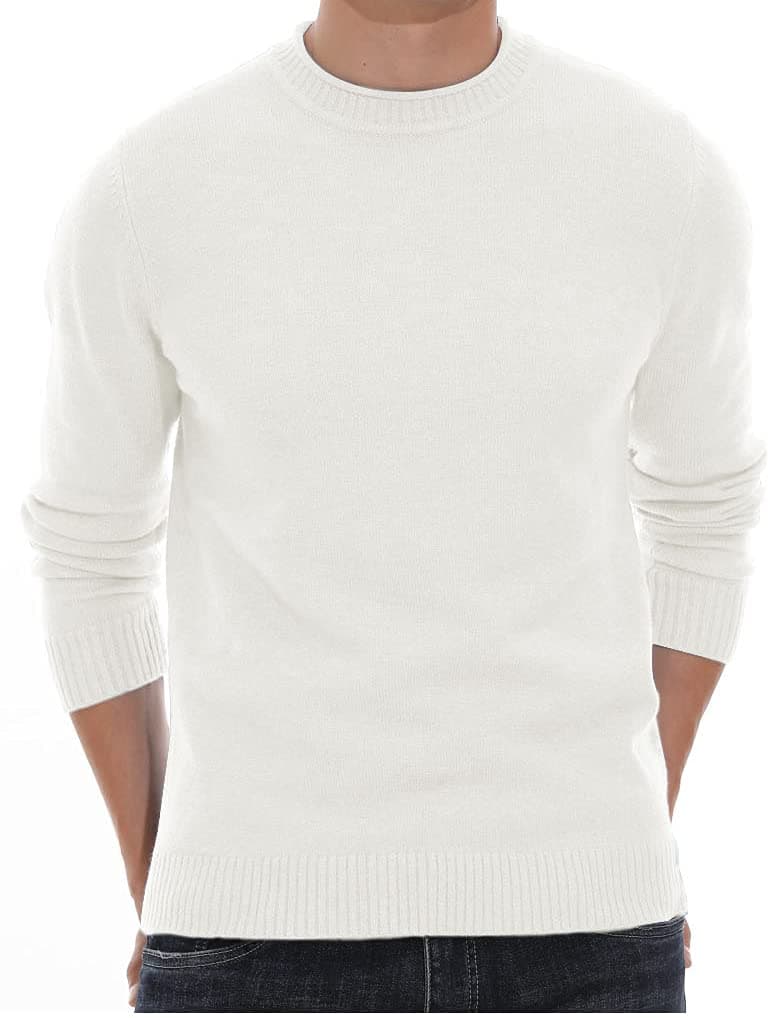 Sailwind Men's Crewneck Sweater Soft Casual Sweaters for Men Classic Pullover Sweaters with Ribbing Edge