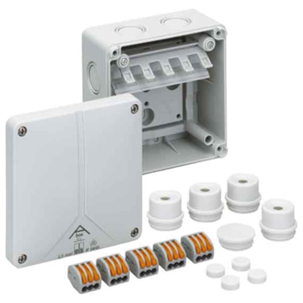 Spelsberg Junction Box – 110 x 110 x 67 mm, IP65, GR Abox SL-2.5 mm2 – 1196033, White