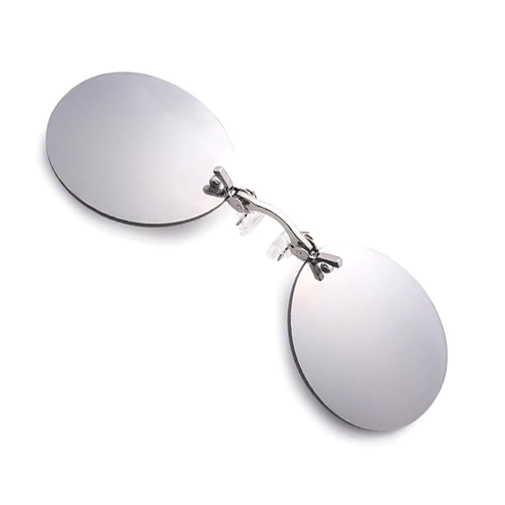 Retro Round Clip On Nose glasses Matrix Morpheus Movie rimless sunglasses men