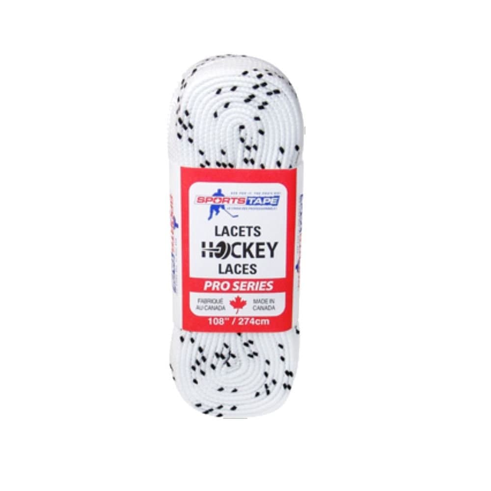 Professional Ice Hockey Skate Laces - White 84'' - Thick with molded tip