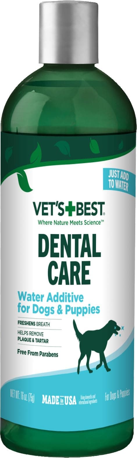 Breath Freshener | Water Additive for Dogs & Puppies | Veterinarian Formulated | 16 Ounces