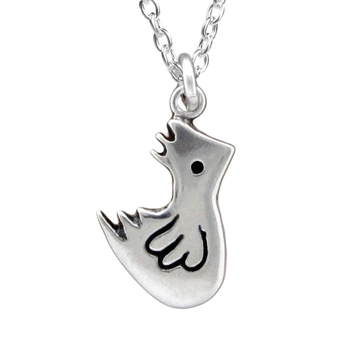 Mark Poulin Sterling Silver Chicken Charm Necklace on 16" 18" 20" Adjustable Sterling Silver Chain