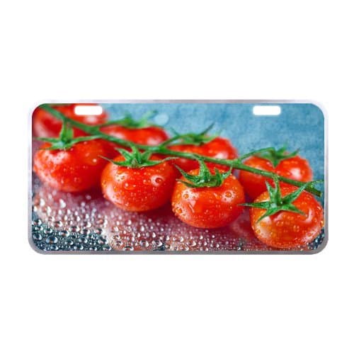 Tomato License Plate with Cheap Sale-11.8" X 6.1" inches-Black Trim