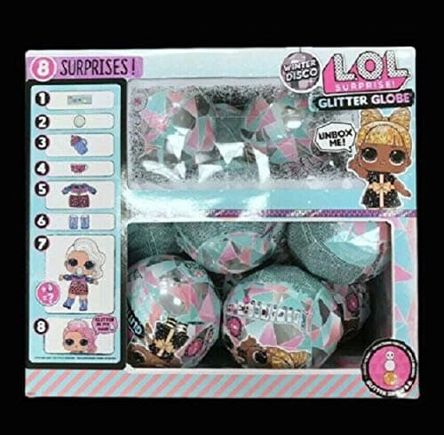 LOL Surprises Winter Disco Glitter Globe Series Case of 12 with Glitter Bow