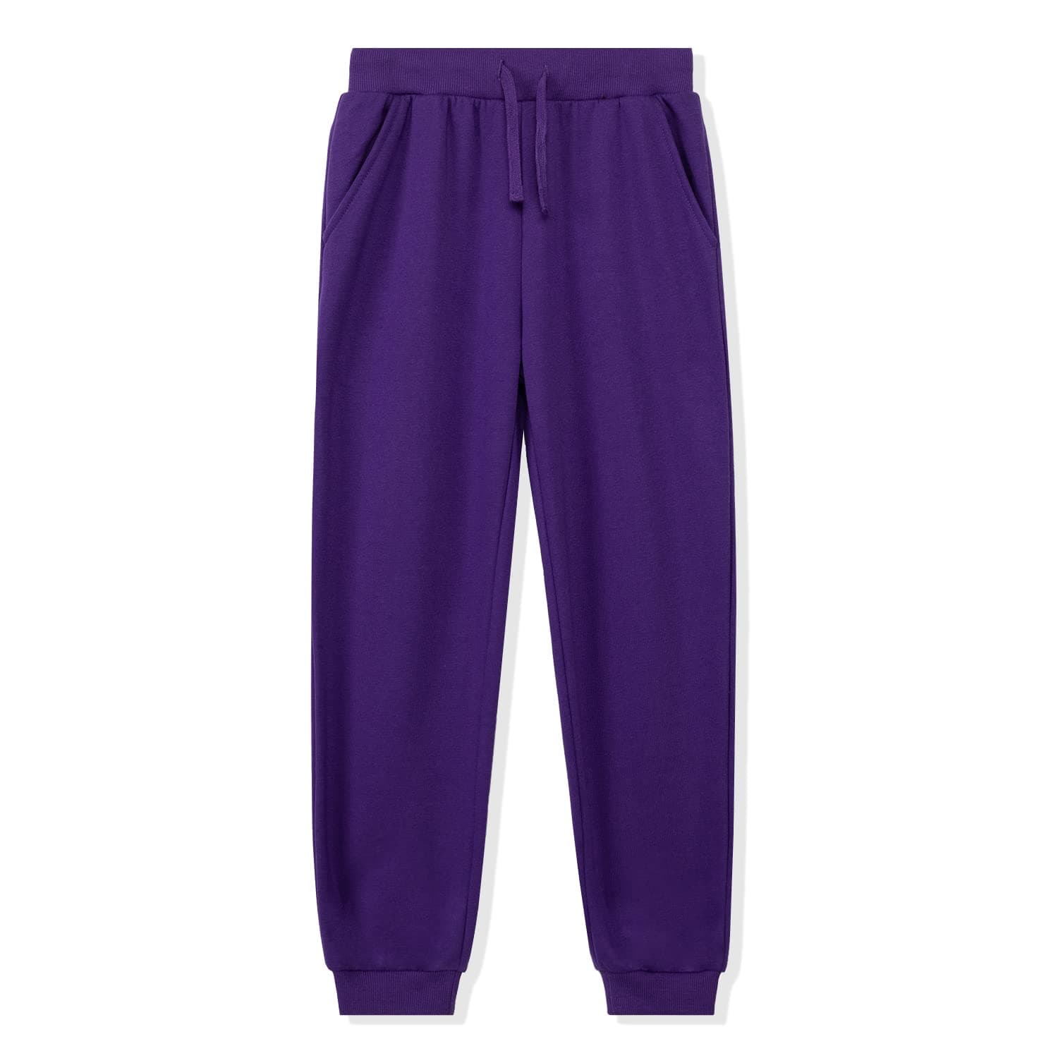 Kid Nation Kids Unisex Soft Brushed Fleece Casual Pull On Jogger Sweatpants with Pockets for Boys or Girls