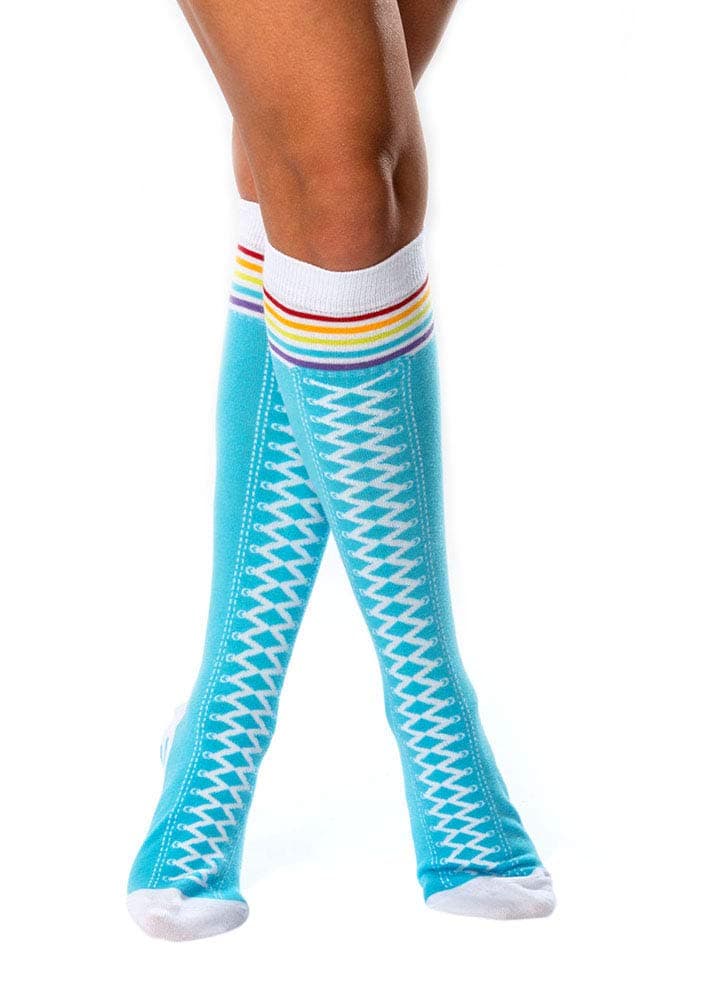Crazy Socks for Funny Women Knee High Socks Long Tall Fancy and Rainbow Colorful