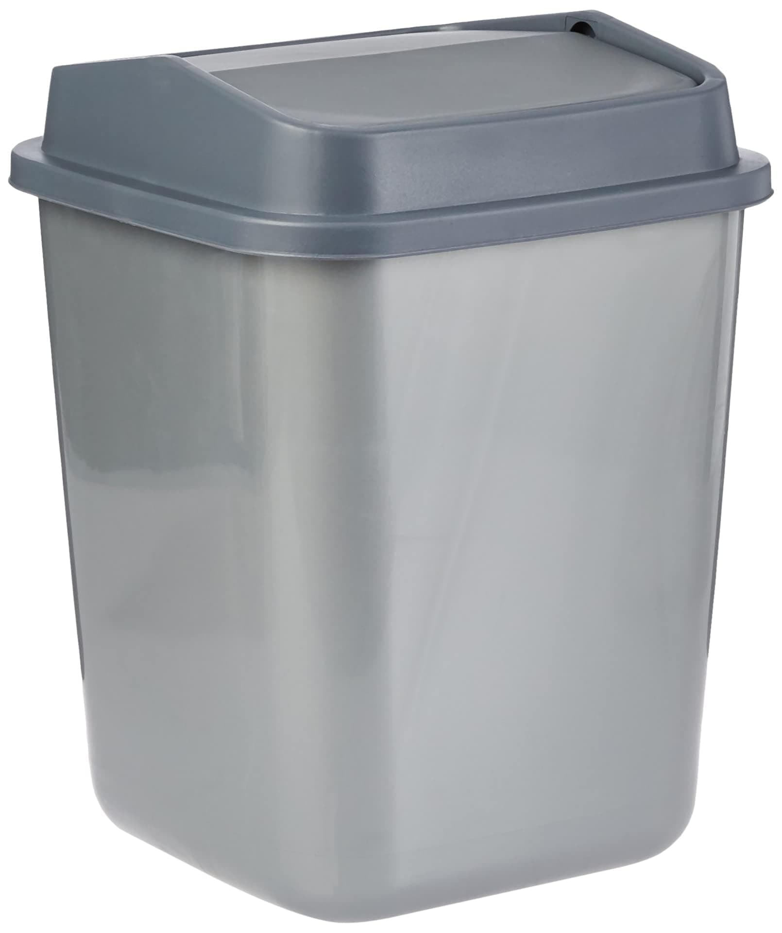 Cosmoplast 46L Swivel Waste Bin With Out Swing Lid, Pearl Grey