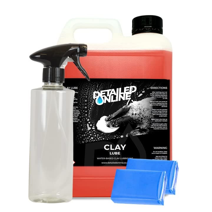 DetailedOnline Clay Bar Kit Car Clay Lube 5 Litre Lubricant Detailing Spray Strawberry Kit