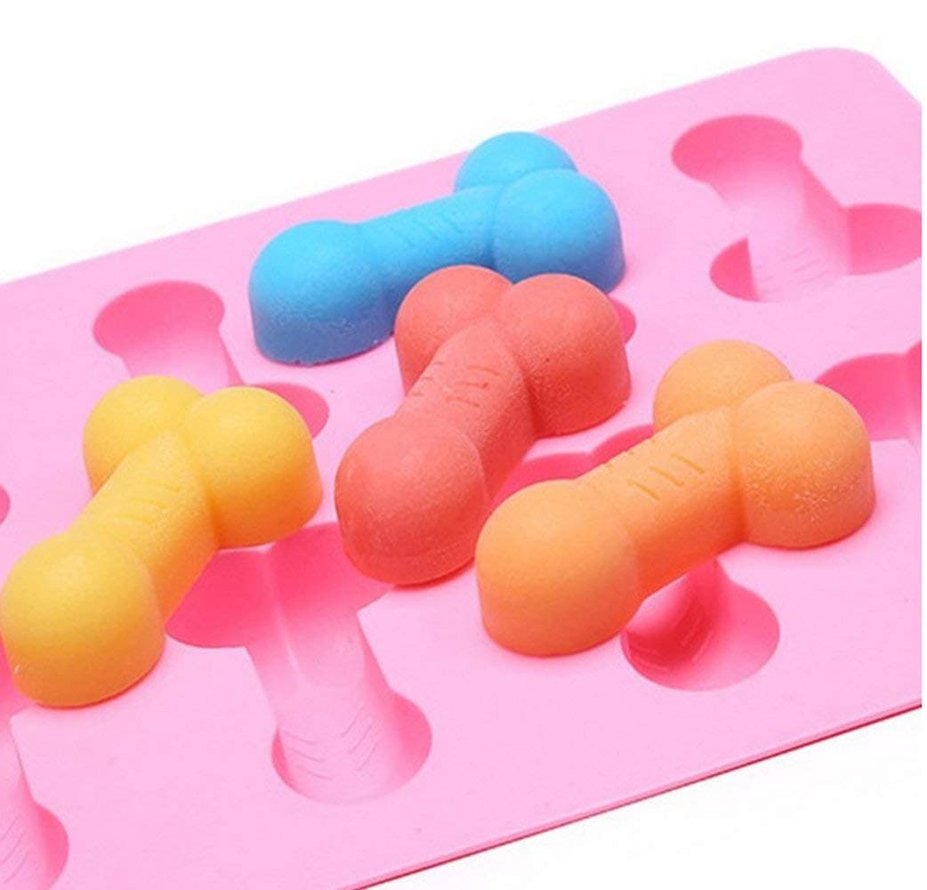2 Pieces Premium Food Grade Silicone Mold, Funny Nonstick Chocolate Candy, Ice Cube,Cake,Sugar Maker Novelty Cookie, Mould Tray for Whiskey Cocktails Party,Easy for Use in Oven Microwave Freezer Dish