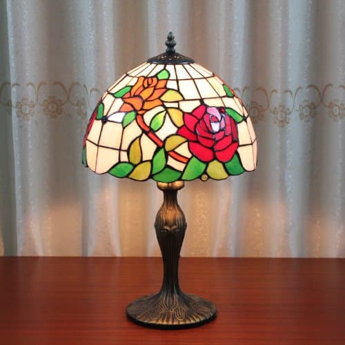 Tiffany 12-inch Rose table lamp bedroom lamp bedside lamp