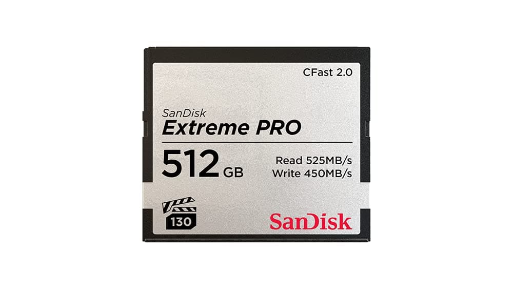 Sandisk sdcfsp-512g-g46d extreme pro 512gb cfast 2.0 memory card