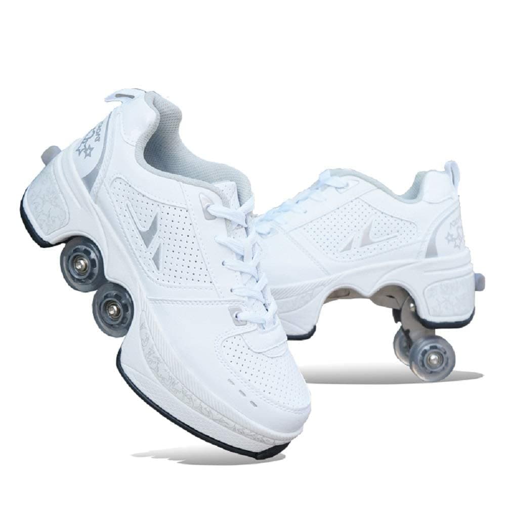 sanheng fireDeformation Parkour Shoes Four Rounds of Running Shoes Roller Skates
