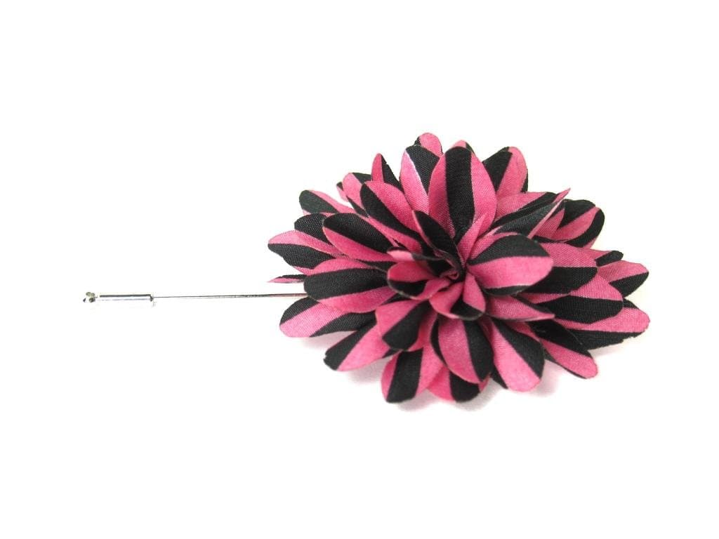 Suited Man Men's Lapel Flower Stripes