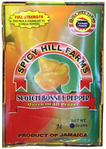 Spicy Hill Farms Dried Scotch Bonnet Pepper (Pack of 6)