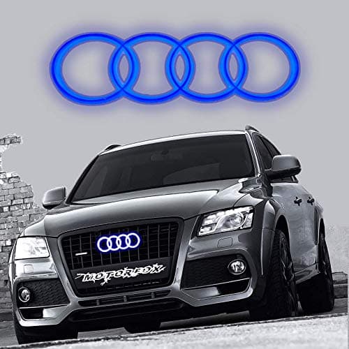 Motorfox Led Emblem Logo Front Grill Illuminated Glow Light Badge Black 11,2 inch