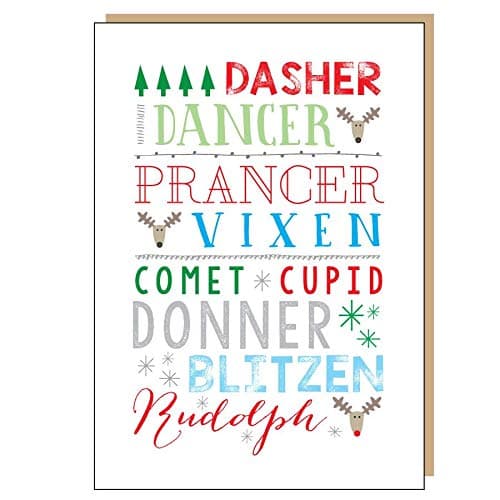 Holly Jolly Design: Rudolph The Red Nosed Reindeer - Christmas Card